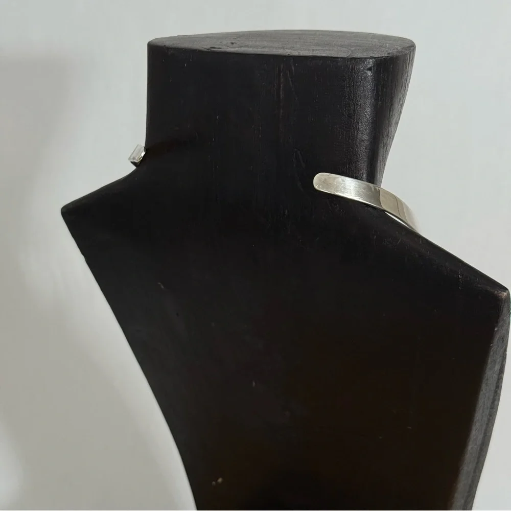 Vintage TAXCO 950 Mexico TO-96 ALICIA Sterling Silver Modernist Cuff Necklace - Picture 3 of 16